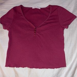 hippie cropped rose cropped tee